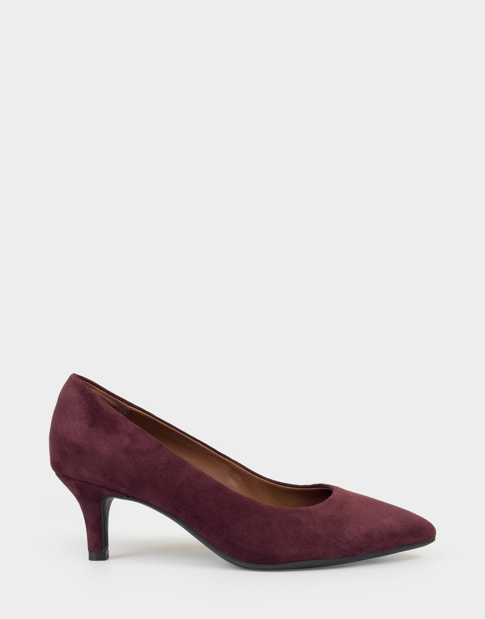 Women's Kitten Heel Pump in Fig Suede
