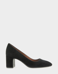 Women's Pump in Black Suede