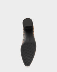Women's Pump in Mocha Jaguar Embossed Print