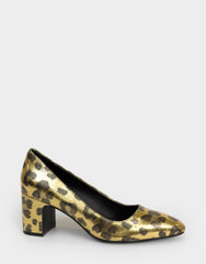 Women's Pump in Metallic Leopard