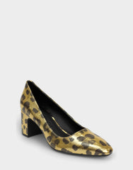 Women's Pump in Metallic Leopard