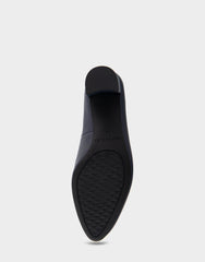 Betsy Navy Genuine Leather Mid Heel Pump