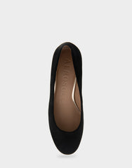 Ebel Black Genuine Suede Mid Heel Pump