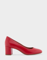 Ebel Racing Red Leather Mid Heel Pump