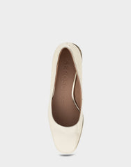 Alae Soft Gold Genuine Leather Mid Heel Pump