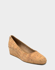 Women's Dress Wedge in Natural Cork