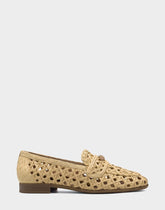 Women's Dress Flat in Natural Faux Raffia