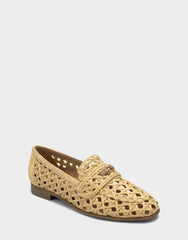 Women's Dress Flat in Natural Faux Raffia