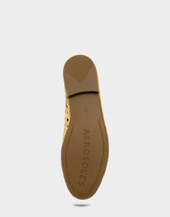 Women's Dress Flat in Natural Faux Raffia