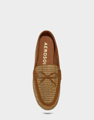Women's Mule in Tan Basket Raffia