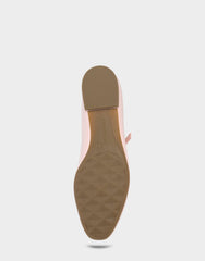 Women's Casual Flat in Pale Pink Faux Crinkle Patent