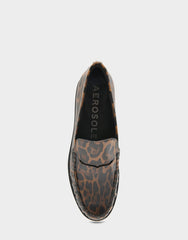 Women's Loafer in Leopard Print Faux Leather