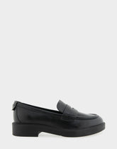 Women's Tailored Loafer in Black Leather