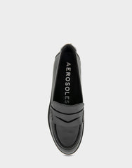 Women's Tailored Loafer in Black Leather