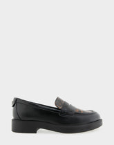 Women's Tailored Loafer in Black/Leopard Faux Leather