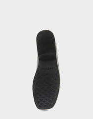 Women's Flatform Loafer in Black Faux Leather