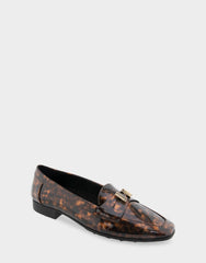 Women's Tailored Loafer in Tortoise Patent