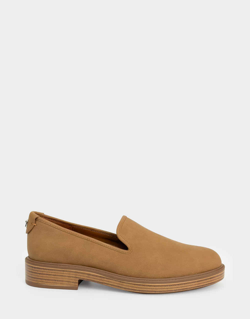 Women's Tailored Loafer in Tan Faux Nubuck