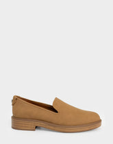 Women's Tailored Loafer in Tan Faux Nubuck