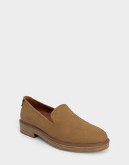 Women's Tailored Loafer in Tan Faux Nubuck