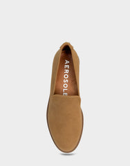 Women's Tailored Loafer in Tan Faux Nubuck