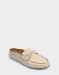 Women's Loafer Mule in Stone Crinkle Patent