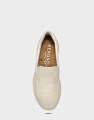 Women's Casual Loafer in Eggnog Faux Croc Nubuck/Faux Leather