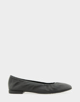 Women's Ballet Flat in Black Leather