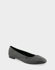 Women's Ballet Flat in Black Leather