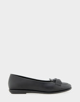 Women's Ballet Flat in Black Faux Leather