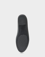 Women's Ballet Flat in Black Faux Leather