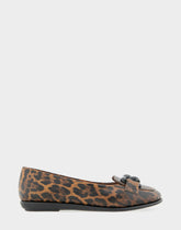 Women's Ballet Flat in Leopard Print Patent