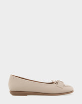 Women's Ballet Flat in Stone Faux Leather
