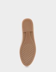 Women's Ballet Flat in Stone Faux Leather
