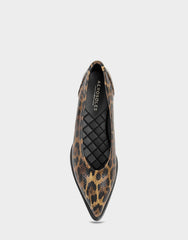 Women's Tailored Flat in Mocha Jaguar Embossed Print