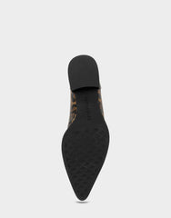 Women's Tailored Flat in Mocha Jaguar Embossed Print