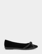 Women's Dress Flat in Black Velvet