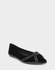 Women's Dress Flat in Black Velvet