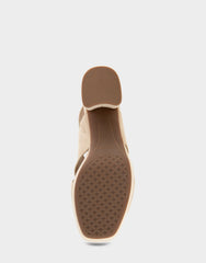 Women's Platform Sandal in Stone Suede