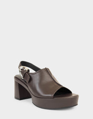Women's Platform Sandal in Java Stretch Faux Leather