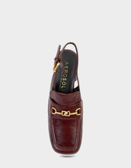 Women's Slingback Platform in Sequoia Leather