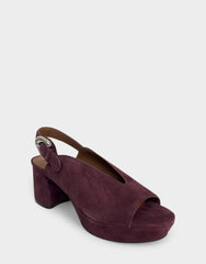 Women's Platform Sandal in Fig Suede