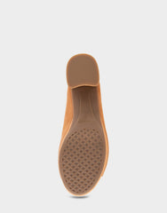 Cornelia Tan Suede Peep Toe Platform Sandal