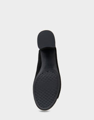 Cornelia Black Suede Peep Toe Platform Sandal