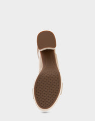 Comfortable Women's Platform Sandals in Stone Suede