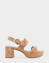 Comfortable Women's Platform Sandals in Natural Cork