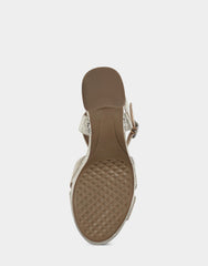Comfortable Women's Sandal in Gold Genuine Leather