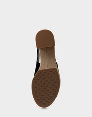 Comfortable Women's Platform Sandals in Black Suede