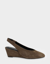 Comfortable Women's Slingback In Brown Suede