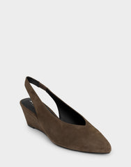 Comfortable Women's Slingback In Brown Suede